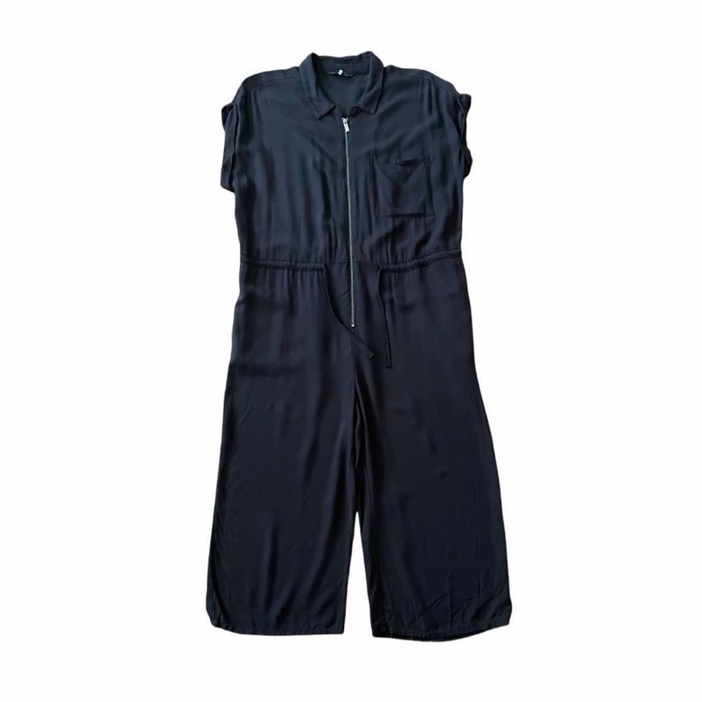 Rock & Republic Black Cropped Utility Jumpsuit - Size L